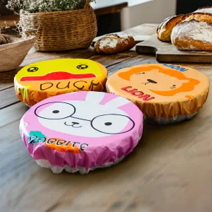 Shower cap / Dough proofing bowl cover (cartoon characters) Other colours and patterns are available on the website too.
