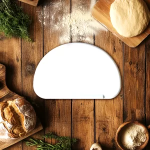 Extra Large Dough and Bowl  Scraper, 160mm x 120mm / 6½” x  4½”, colour white.