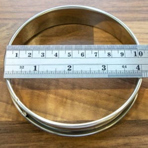 4 stainless-steel non-stick 10cm / 4in Crumpet Rings: