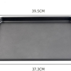 Heavy duty, carbon steel, non-stick, baking tray: 39.5 x 27 X 2.5cm / 15½ x 10½ x 1in