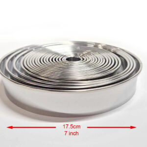 Extra large 19 Piece Stainless Steel Pastry Cutters. ring sizes from  2 to 17.5cm  /  ¾” to 7″in