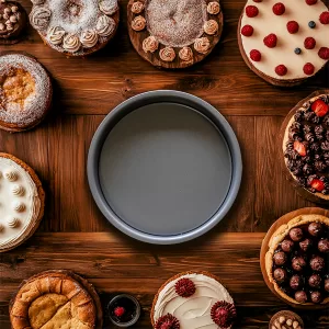 Non-Stick: Loose base Pie, Quiche & Cake Tin/Pan 21 x 3cm / 8½ x 1¼in