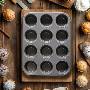 12 Cup Nonstick Muffin Tray  35 x 27 x 3.5cm  / 14 x 10½ x 1¼in