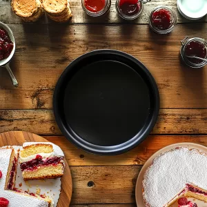 Pie & Sandwich cake, non-stick baking tin. 18 x 2.5cm / 7 x 1in