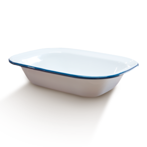 26cm White Enamel Pie Dish