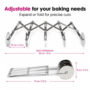 5 Wheel Stainless Steel Multi Pastry cutter